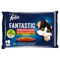 Šlapias kačių maistas Nestle Felix Country Flavours Chicken & Beef, 0.34 kg, 4 vnt.