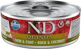 Šlapias kačių maistas Farmina N&D Quinoa Duck & Coconut, antiena, 0.080 kg