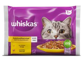 Šlapias kačių maistas Whiskas Chicken,turkey, vištiena/kalakutiena, 0.085 kg, 4 vnt.