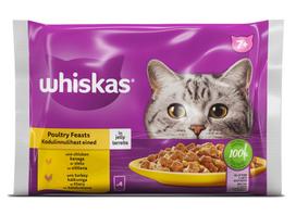Šlapias kačių maistas Whiskas Turkey,chicken, vištiena/kalakutiena, 0.085 kg, 4 vnt.