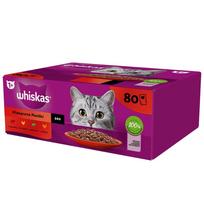 Šlapias kačių maistas Whiskas Mix, ėriena/jautiena/vištiena, 0.085 kg, 80 vnt.