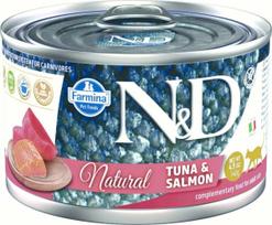 Šlapias kačių maistas Farmina N&D Natural PND140063, lašiša/tunas, 0.14 kg