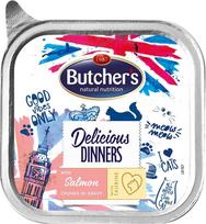 Šlapias kačių maistas Butchers Delicious Dinners Salmon with Fennel, lašiša, 0.1 kg