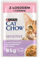 Šlapias kačių maistas Purina Cat Chow Sensitive, lašiša, 0.085 kg, 4 vnt.
