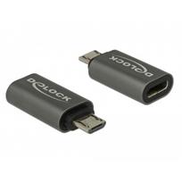 micro usb b usb c - Delock USB 2.0 Adapteris, Micro-USB Stecker > USB-C Buchse (anthrazit) - 1 nuotrauka