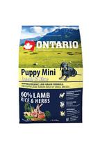 Sausas maistas jauniems mažų veislių šunims su ėriena ir ryžiais, 2,25 kg, Ontario Puppy Mini Lamb and Rice