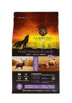 AMBROSIA Grain-Free Lamb & Fresh Venison Adult, Begrūdis Ėrienos Ir Šviežios Elnienos Sausas Maistas, 2kg