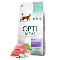 optimeal sausas maistas katems - OPTIMEAL™. Visavertis sausas maistas suaugusioms katėms su plaukų išvalymo efektu – antiena, 10 kg. - 1 nuotrauka