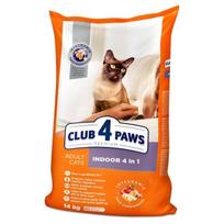 club 4 paws katems - CLUB 4 PAWS Premium pilnavertis sausas maistas suaugusioms katėms gyvenančioms patalpose „INDOOR 4 IN 1“, 14 kg - 1 nuotrauka