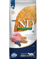 Farmina N&D Ancestral sausas maistas katėms su ėriena, kviečiais, avižomis ir mėlynėmis, 10 kg