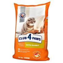 club 4 paws katems - CLUB 4 PAWS PREMIUM pilnavertis sausas maistas suaugusioms katėms su triušiena, 14kg - 1 nuotrauka