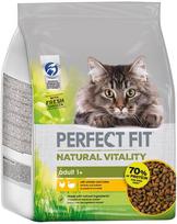Perfect Fit Natural Vitality maistas katėms su vištiena ir kalakutiena, 3x2,4 kg