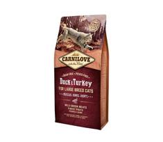 Carnilove Duck&Turkey Large Breed Cats begrūdis, sausas maistas katėms, 6 kg