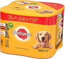 Šlapias šunų maistas Pedigree Beef and Chicken with Jelly, jautiena/vištiena, 0.4 kg, 4 vnt.