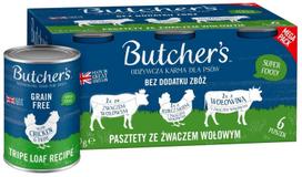 Šlapias šunų maistas Butchers Original Tripe Megapack Mix, jautiena/vištiena, 0.4 kg, 6 vnt.