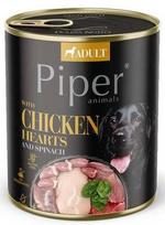 Šlapias šunų maistas Dolina Noteci Piper Animals Chicken Hearts with Spinach, 0.8 kg