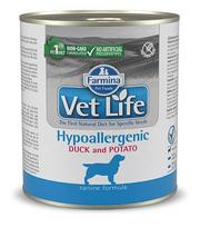 Šlapias šunų maistas Farmina Vet Life Hypoallergenic Duck & Potato, antiena, 0.3 kg
