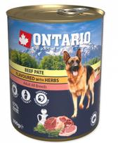 Šlapias šunų maistas Ontario Beef Pate With Herbs, jautiena, 0.8 kg