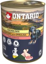 Šlapias šunų maistas Ontario Chicken Pate With Spirulina, vištiena, 0.8 kg