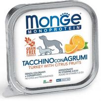 Šlapias šunų maistas Monge Monoprotein Turkey/Citrus Fruits, kalakutiena, 0.15 kg