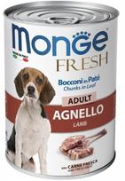 Šlapias šunų maistas Monge Fresh Chunks ADULT Adult, ėriena, 0.4 kg
