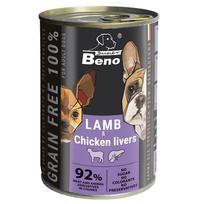 Šlapias šunų maistas Certech Super Beno Lamb & Chicken Livers, 0.415 kg