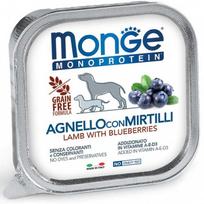 Šlapias šunų maistas Monge Monoprotein Lamb/Blueberries, ėriena, 0.15 kg