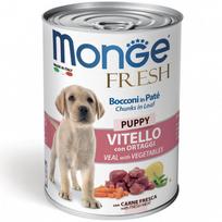 Šlapias šunų maistas Monge Fresh Puppy, daržovės/veršiena, 0.4 kg