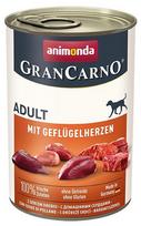 Šlapias šunų maistas Animonda GranCarno Poultry Hearts, paukštiena, 0.4 kg