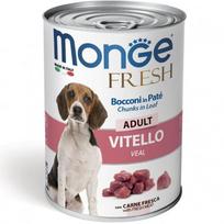 Šlapias šunų maistas Monge Fresh Adult, veršiena, 0.4 kg