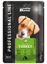 Šlapias šunų maistas Super Benek Professional, kalakutiena, 0.1 kg