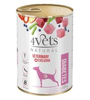 Šlapias šunų maistas 4Vets Natural Diabetes, kalakutiena, 0.4 kg