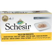Šlapias šunų maistas Schesir, vištiena/kumpis, 0.34 kg