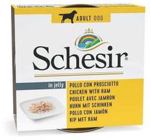 Šlapias šunų maistas Schesir, vištiena/kumpis, 0.15 kg