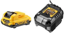 Akumuliatorius DeWalt DCB1102P1-QW; 18 V; 5,0 Ah; Li-ion + pakrovėjas DCB1102