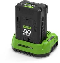 pakrovej 60v - Akumuliatorius Greenworks GSK60B2; 60 V; 2,0 Ah; Li-ion + pakrovėjas - 1 nuotrauka