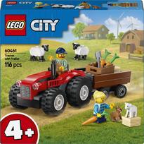 LEGO® City Red Farm Tractor with Trailer & Sheep 60461, 116 vnt.