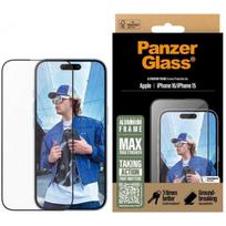 ekrano plevele 15 - PanzerGlass "Screen Protector Aluminum Frame iPhone 16" Ultra-Wide Fit - 1 nuotrauka
