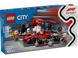 lego ferrari - LEGO City F1 Pit Stop & Pit Crew with Ferrari Car 60443, 322 vnt. - 3 nuotrauka