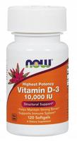 Now Foods Vitaminas D3 250 mcg 10000 TV 120 kapsulių