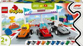 lego f1 team - LEGO DUPLO Town F1 Komandos lenktyniniai automobiliai ir vairuotojai 10445 - 1 nuotrauka