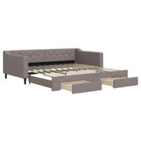 sofa lova su stalciumi - Sofa-lova vidaXL, 100x200 cm, pilka - 2 nuotrauka