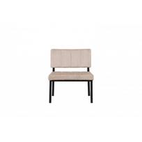 Fotelis Monett - juodas / beige velvetas