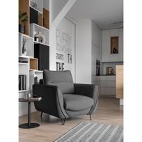Fotelis Silva 1F, Modern, tamsiai pilkas