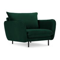 Tamsiai žalias aksominis fotelis Vienna - Cosmopolitan Design