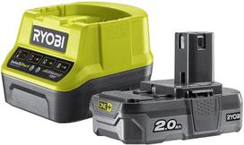 Ryobi Vienas 2 Ah akumuliatorius „Lithium+“ ir įkroviklis RC18120-120