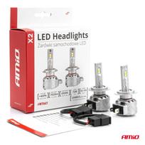 led lemputes zibintu - LED lemputės H7 Amio X2  400% 72W 6500K 7920lm - 6 nuotrauka