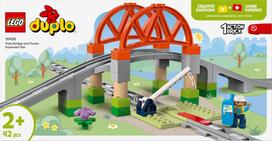 traukinukas - LEGO® Duplo Train Bridge And Tracks Expansion Set 10426, 42 vnt. - 3 nuotrauka