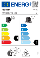 275 40 r20 - Michelin X-Ice Xi3 ZP 275/40 R20 102H , Nordic compound, runflat - 2 nuotrauka