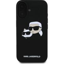 telefono deklas karl lagerfeld - Karl Lagerfeld "Liquid Silicone Double Heads MagSafe iPhone 16" Black - 1 nuotrauka